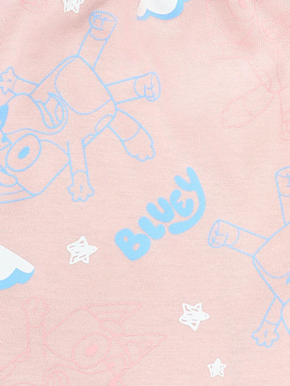 Brand Threads Pink Girls 100% Cotton Bluey Pyjamas Set - image 4