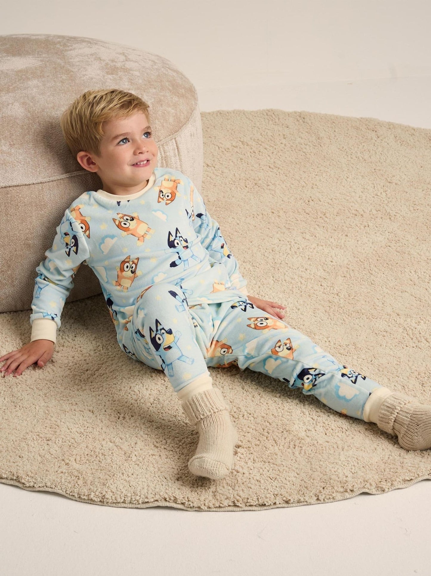 Dsiney Kidz - Brand Threads Blue Unisex Bluey Divine Fleece Pyjamas Set image 1