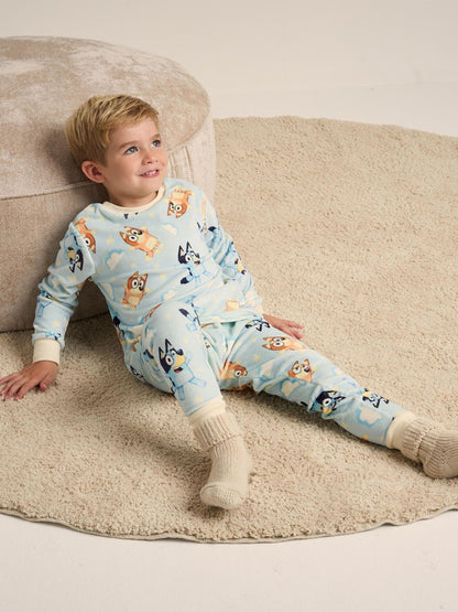 Dsiney Kidz - Brand Threads Blue Unisex Bluey Divine Fleece Pyjamas Set image 1