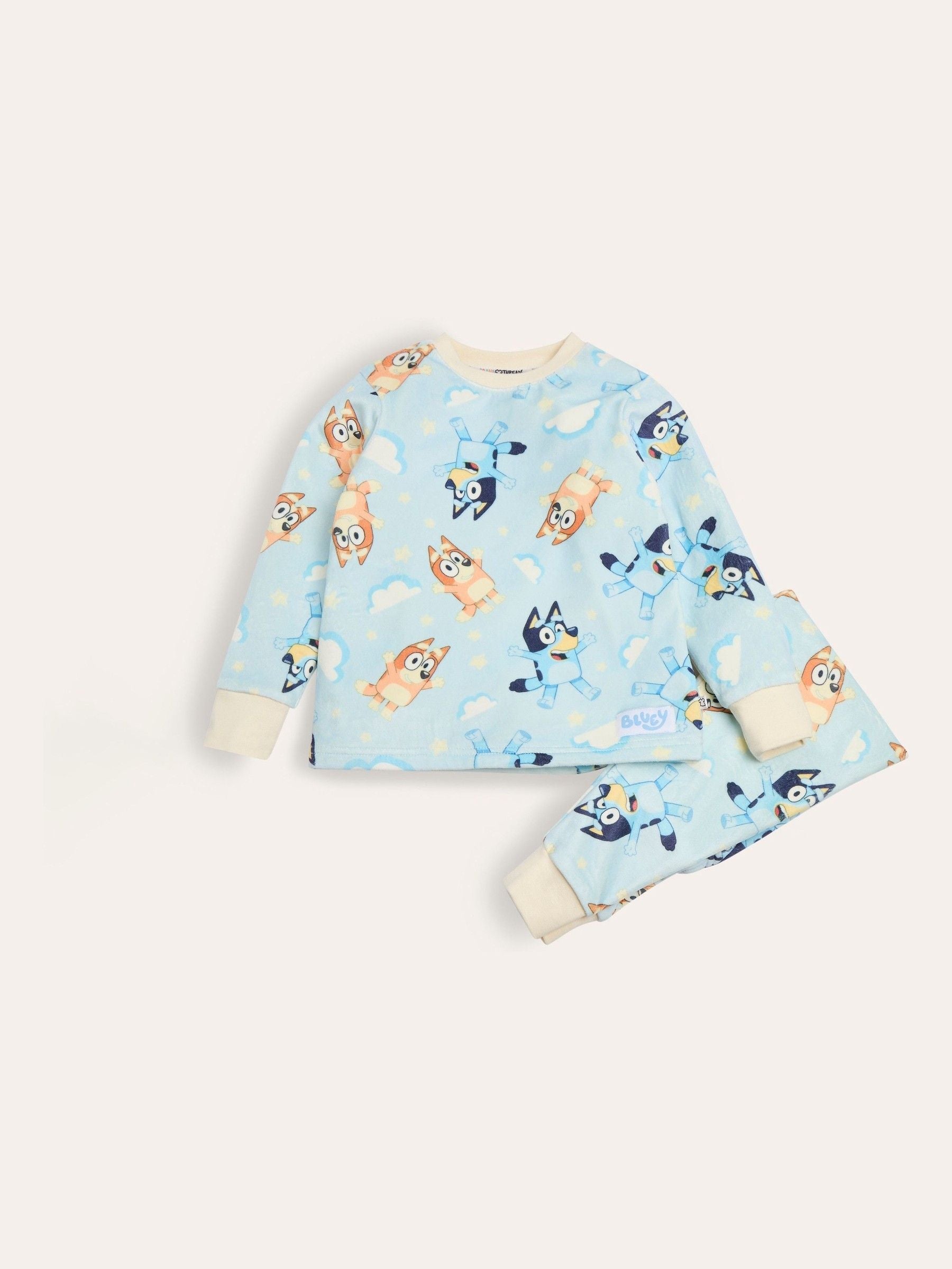 Dsiney Kidz - Brand Threads Blue Unisex Bluey Divine Fleece Pyjamas Set image 2