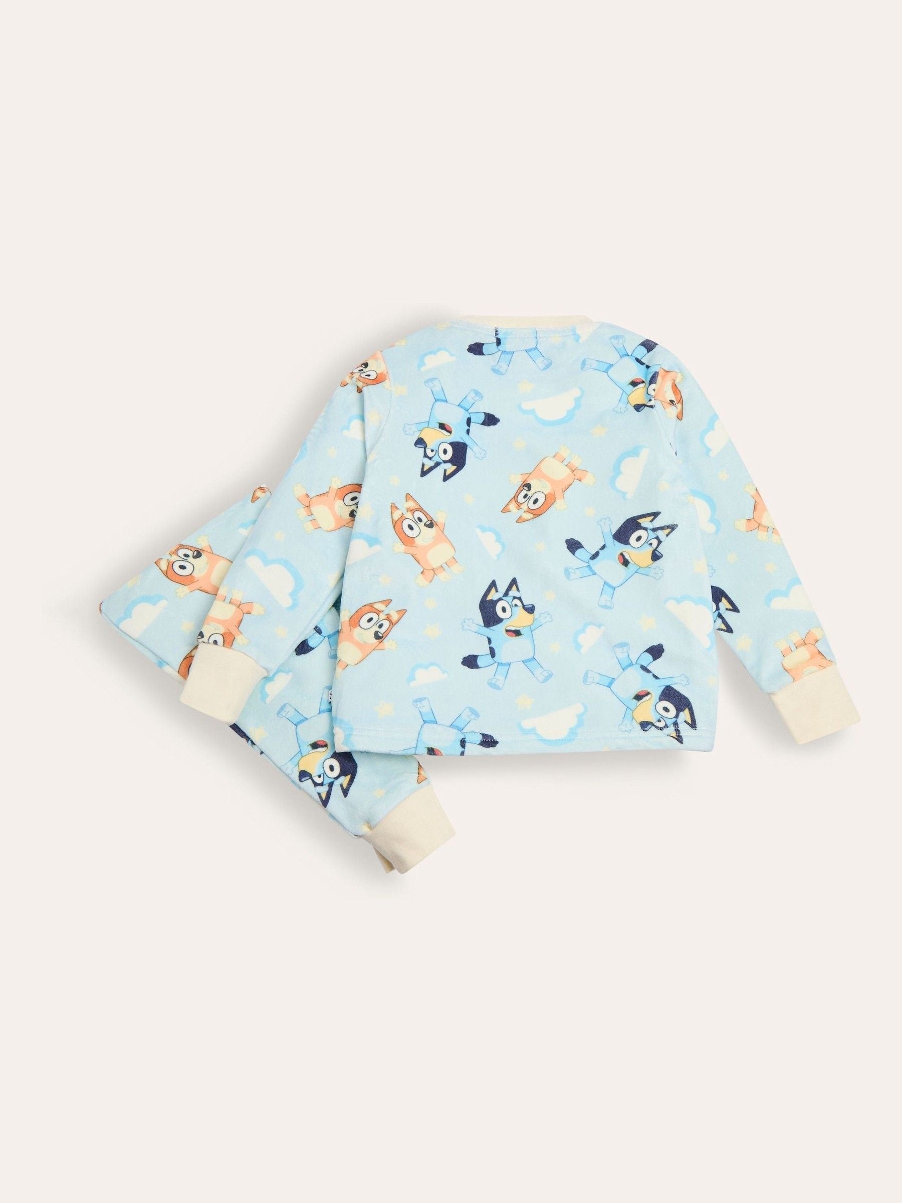 Dsiney Kidz - Brand Threads Blue Unisex Bluey Divine Fleece Pyjamas Set image 3