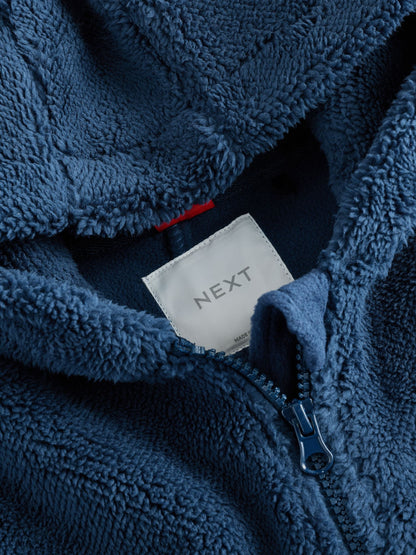 Navy All-In-One Fleece Pyjamas (3-16yrs)