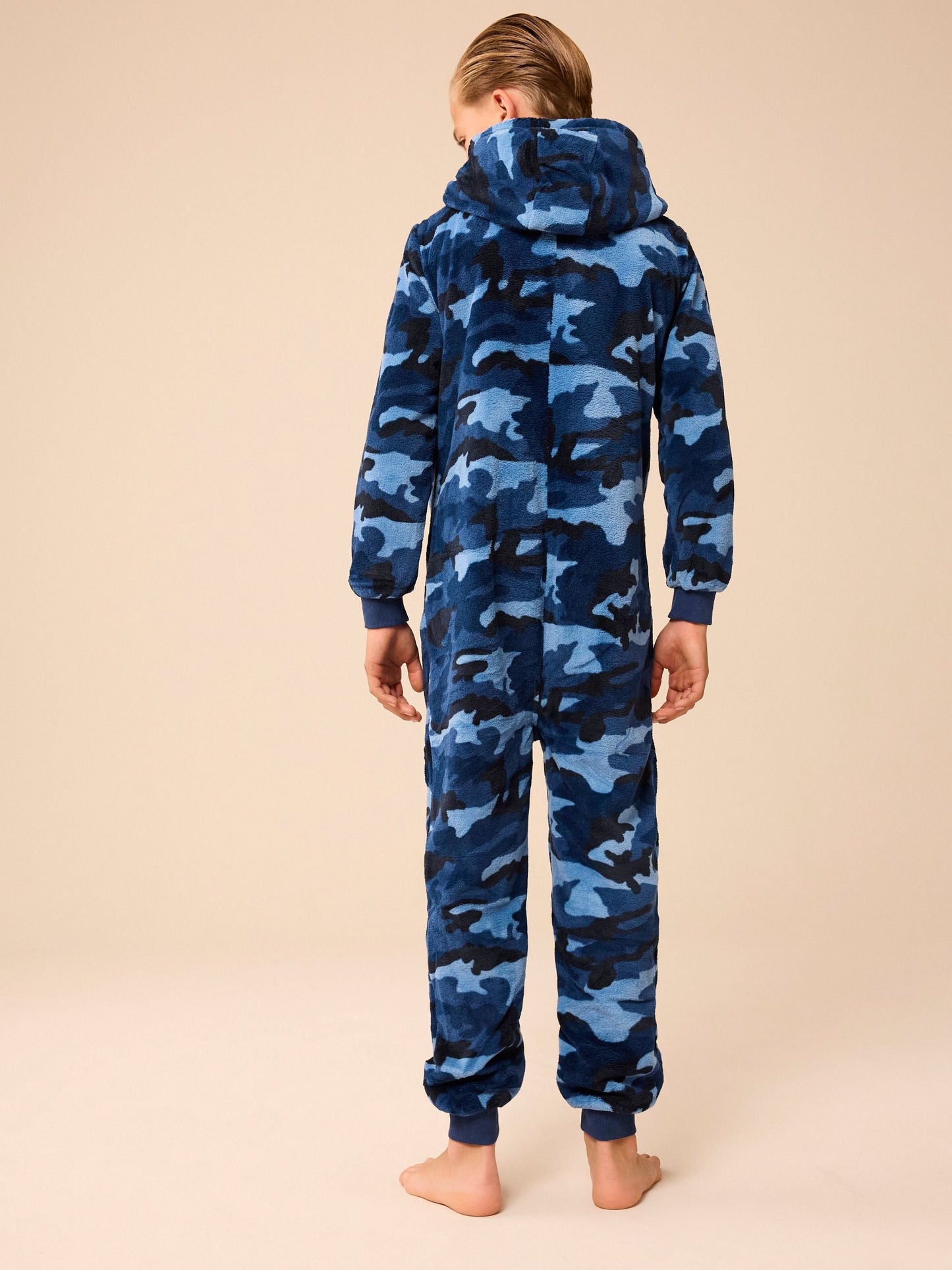 Blue All-In-One Fleece Pyjamas (3-16yrs)