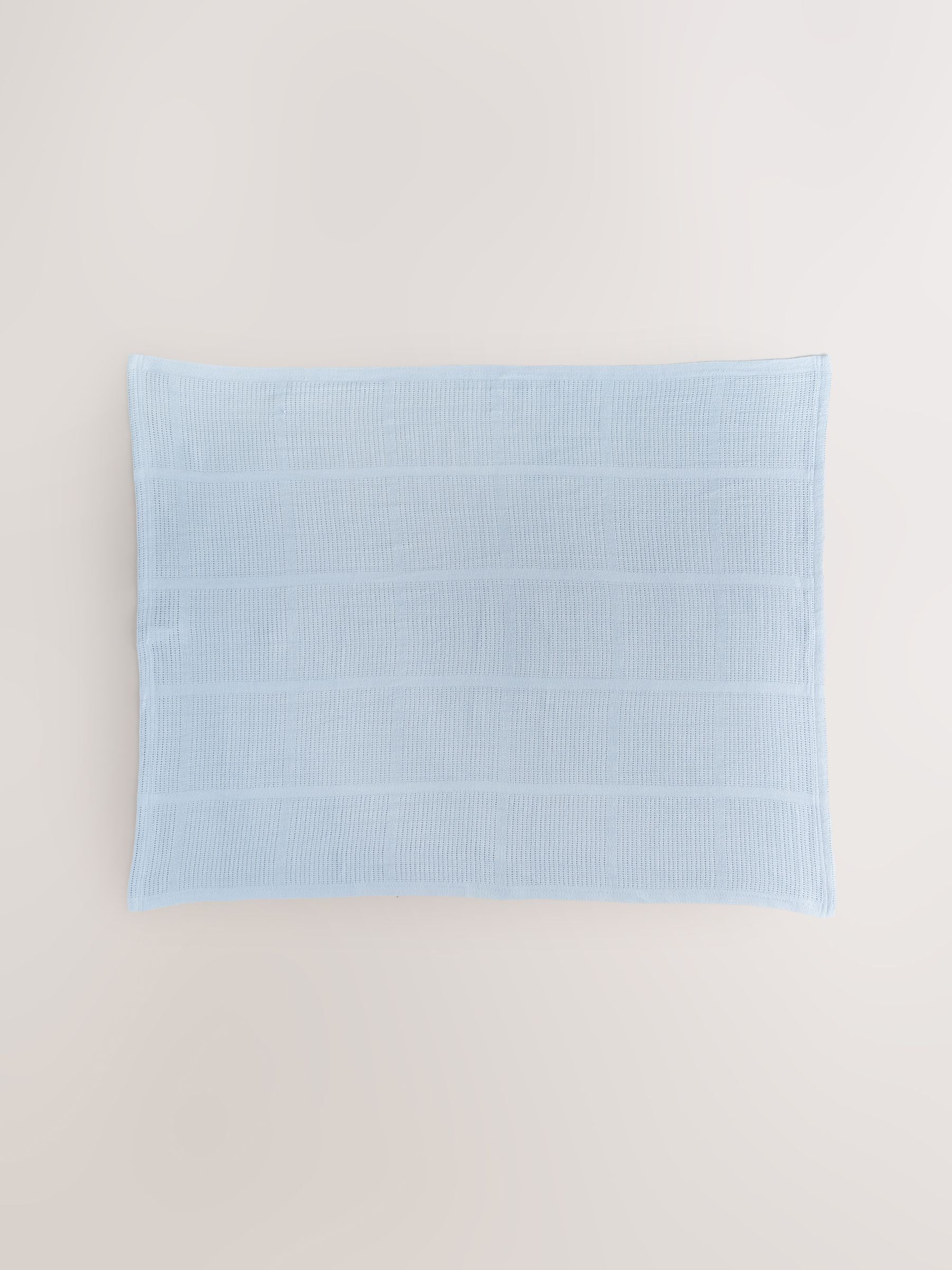 2 Pack Blue Cotton Baby Cellular Blankets image 2