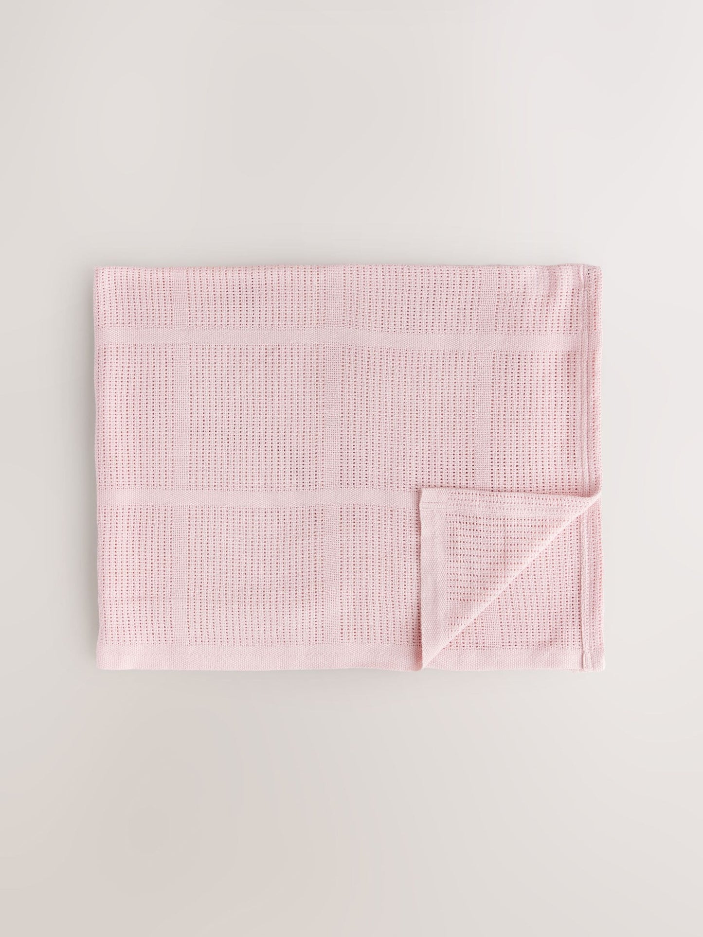 2 Pack Pink Cotton Baby Cellular Blankets image 2