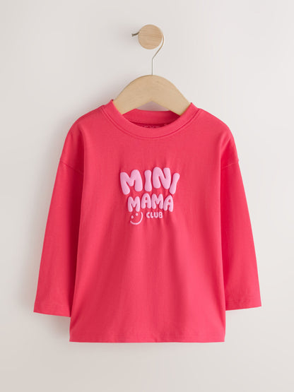Red Long Sleeve Slogan Top (3mths-7yrs) - image 4