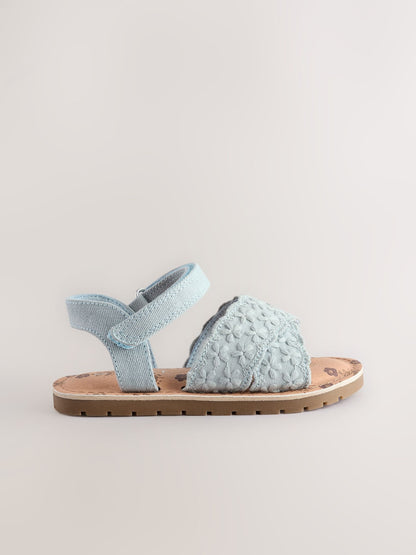 Blue Broderie Sandals image 3