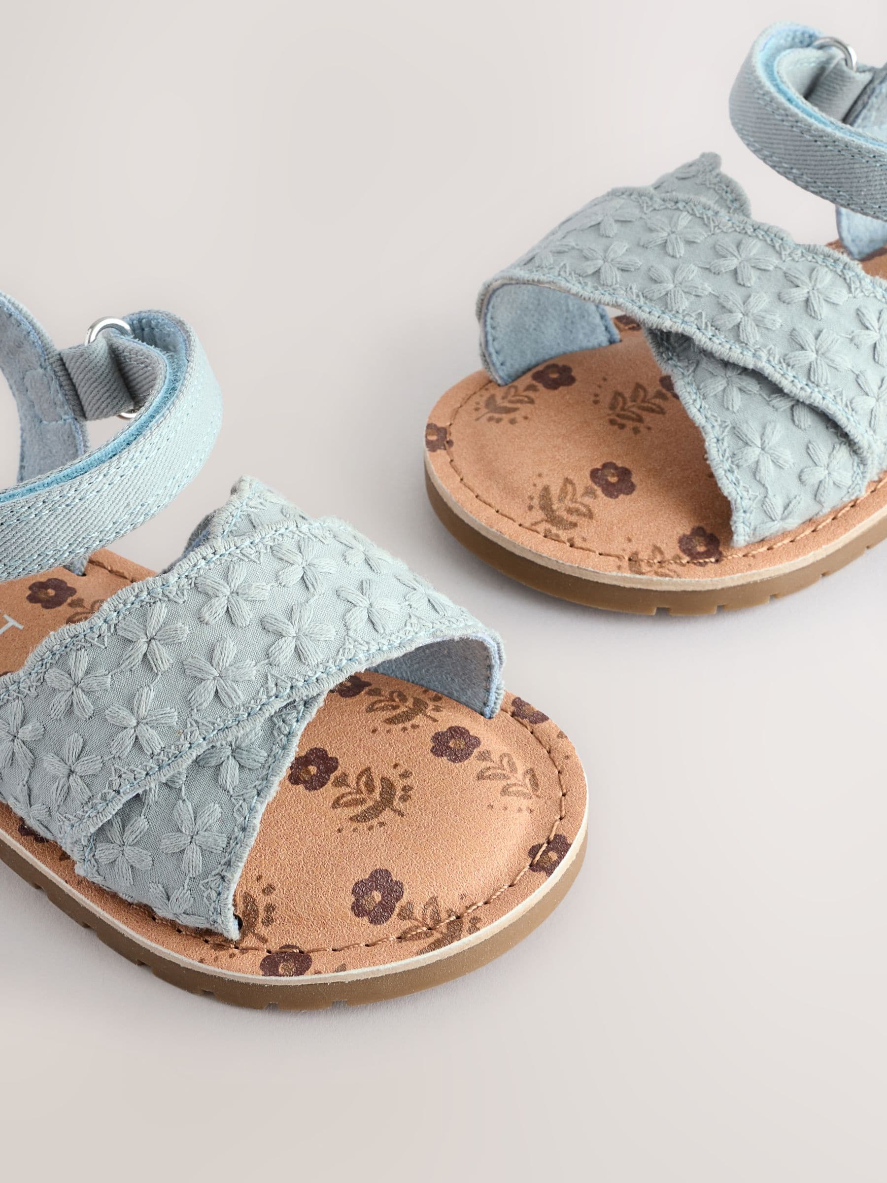 Blue Broderie Sandals image 6