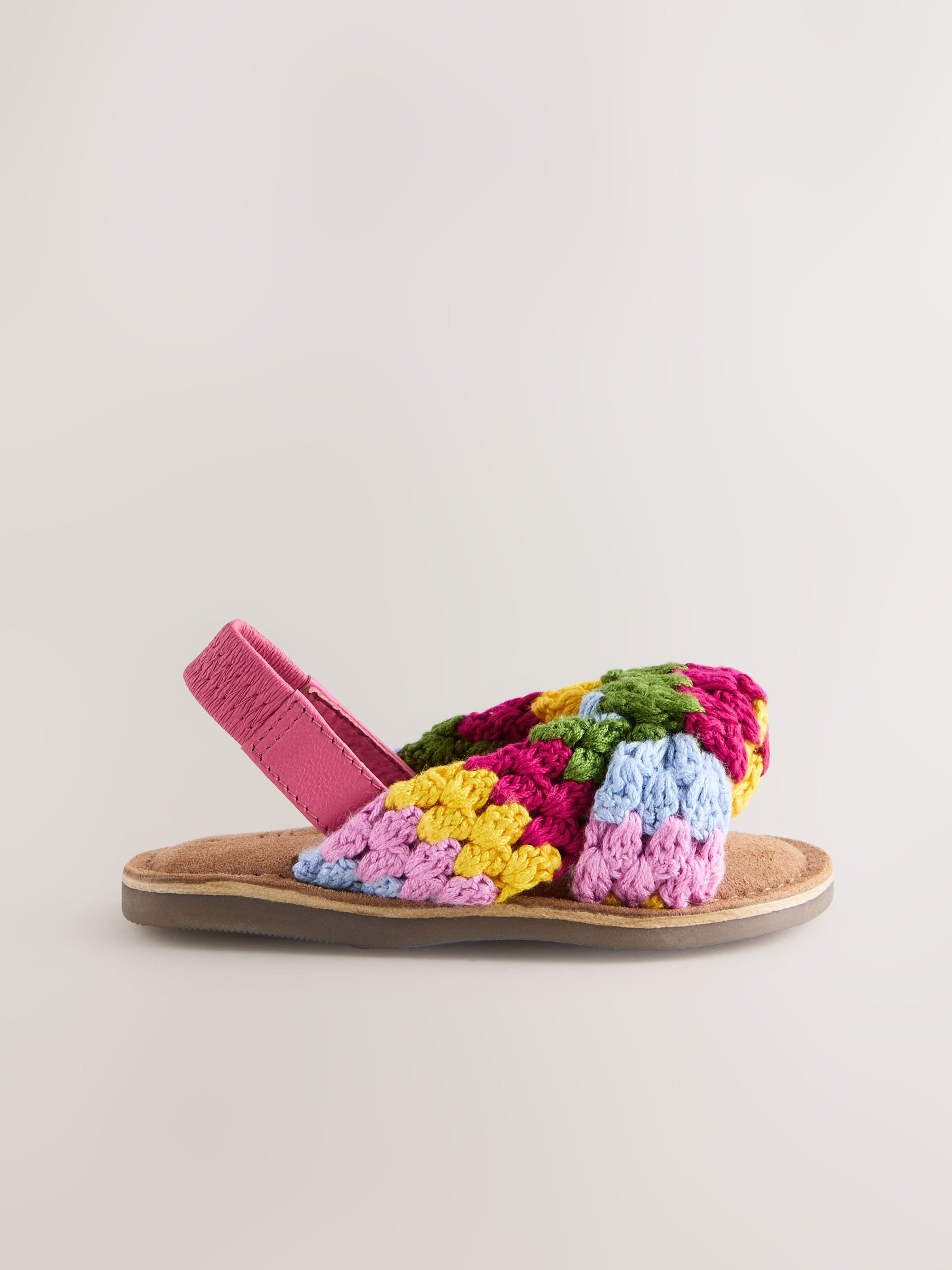 Rainbow Crochet Twist Sandals image 1