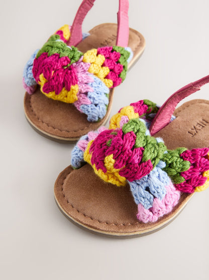 Rainbow Crochet Twist Sandals image 4