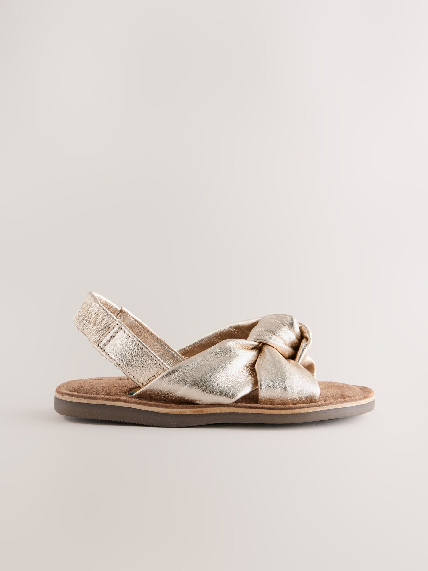 Gold Leather Twist Sandals image 2