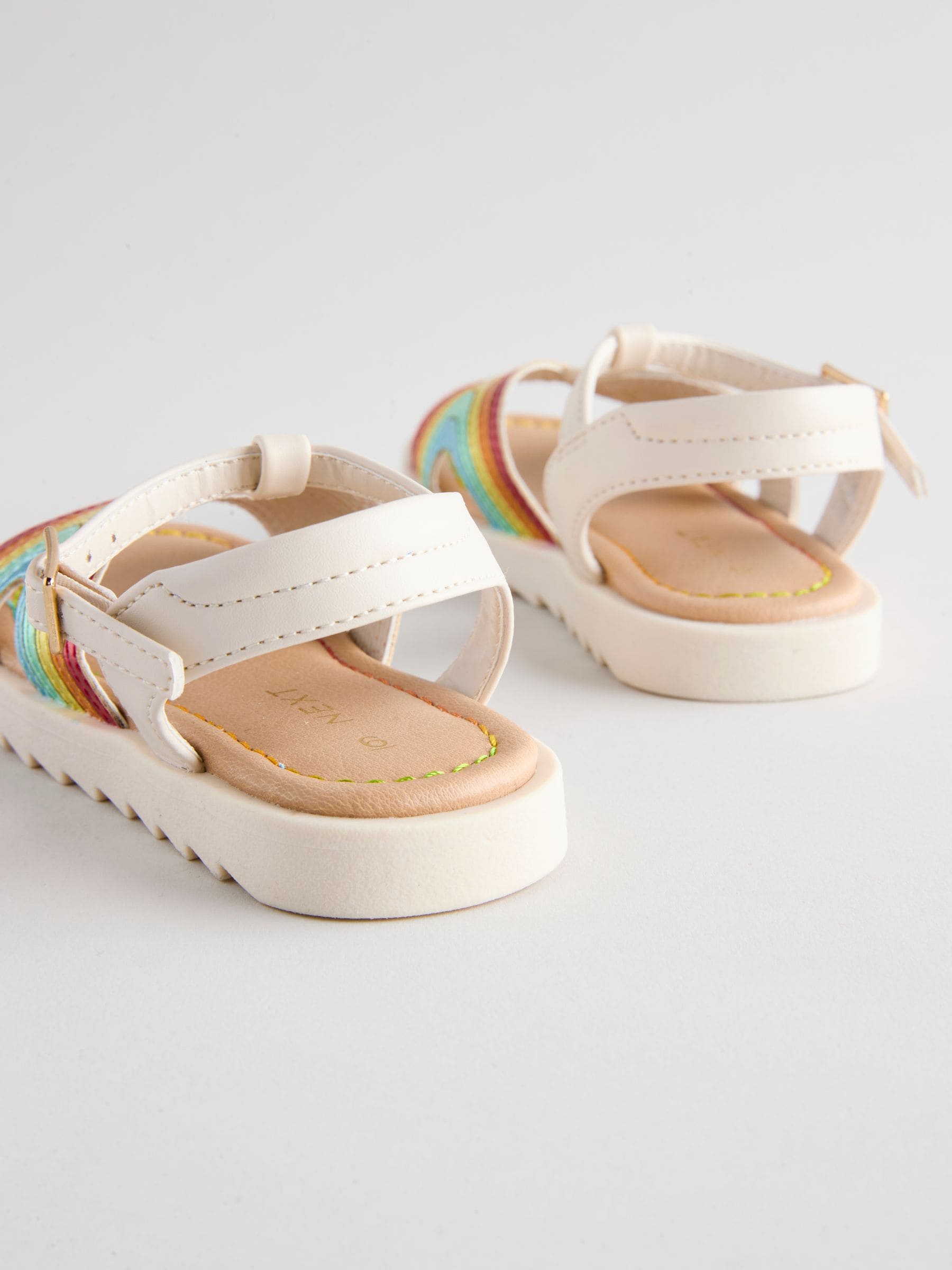 Rainbow Metallic T-Bar Sandals image 4