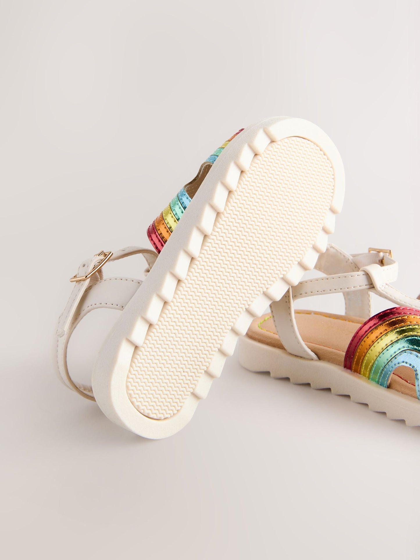 Rainbow Metallic T-Bar Sandals image 5