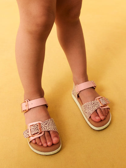 Pink Animal Print Buckle Sandals image 1