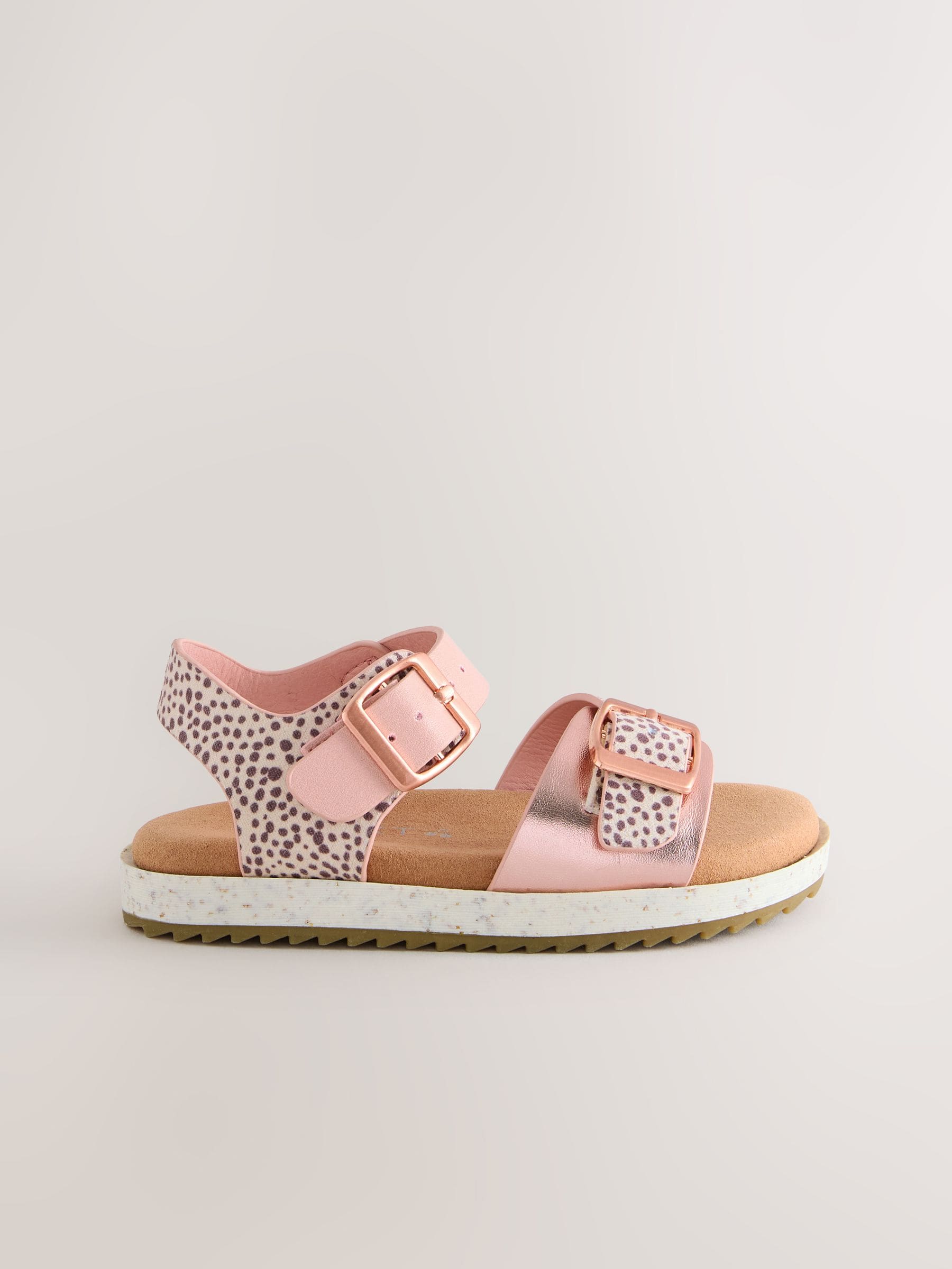 Pink Animal Print Buckle Sandals image 5