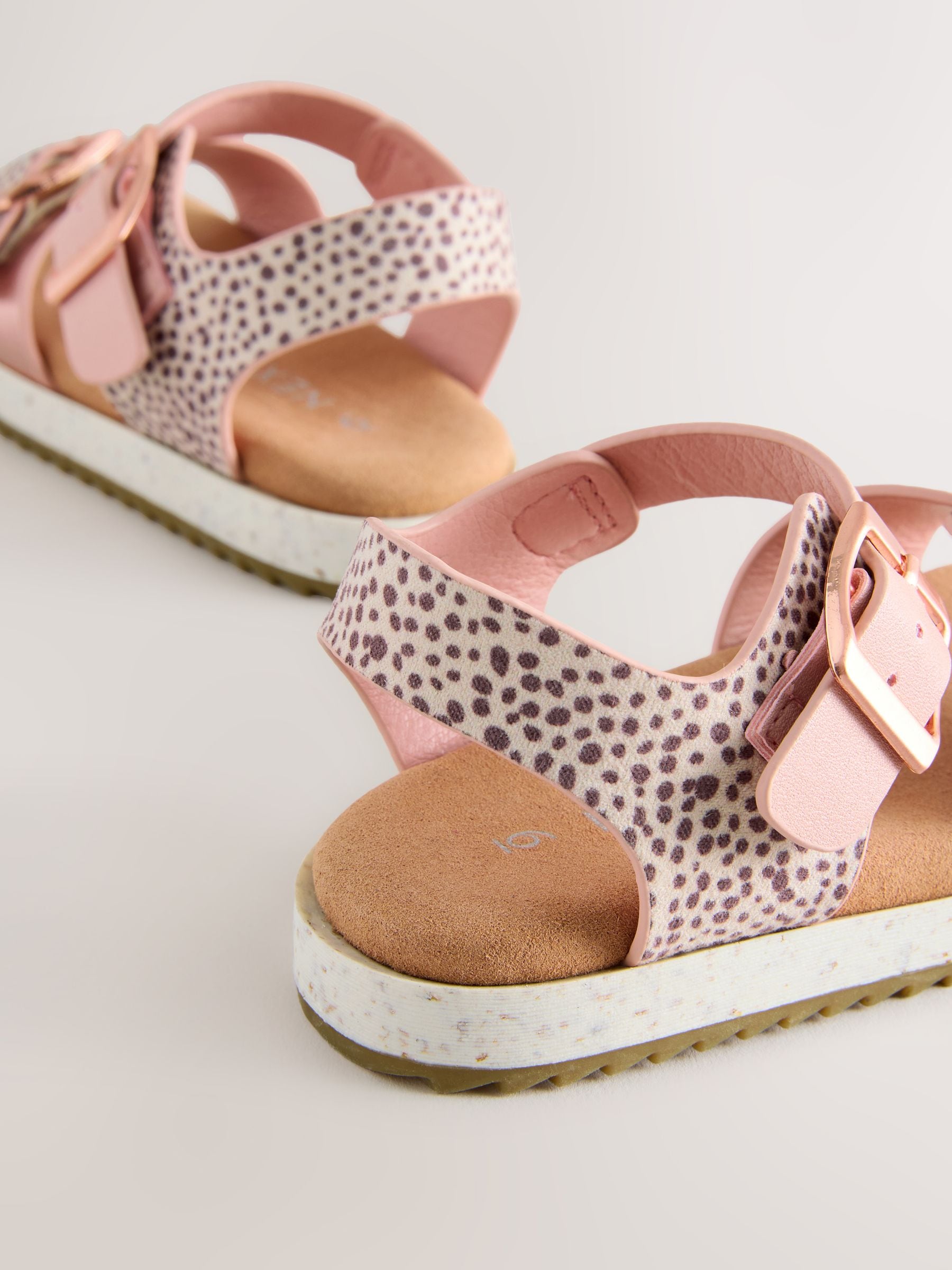 Pink Animal Print Buckle Sandals image 7