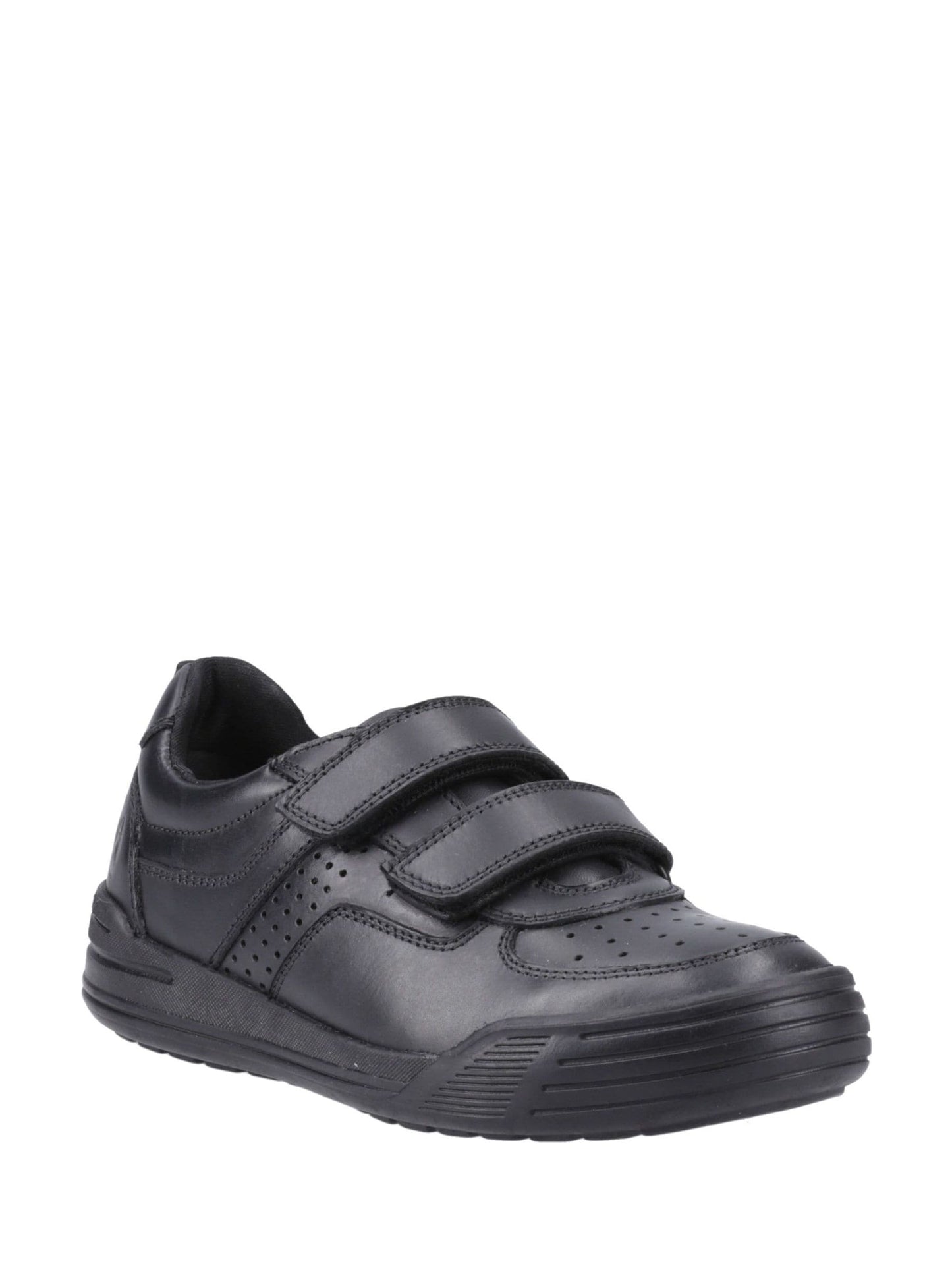 Dsiney Kidz - Hush Puppies Black Sully Touch Fastening Senior School Shoes image 3