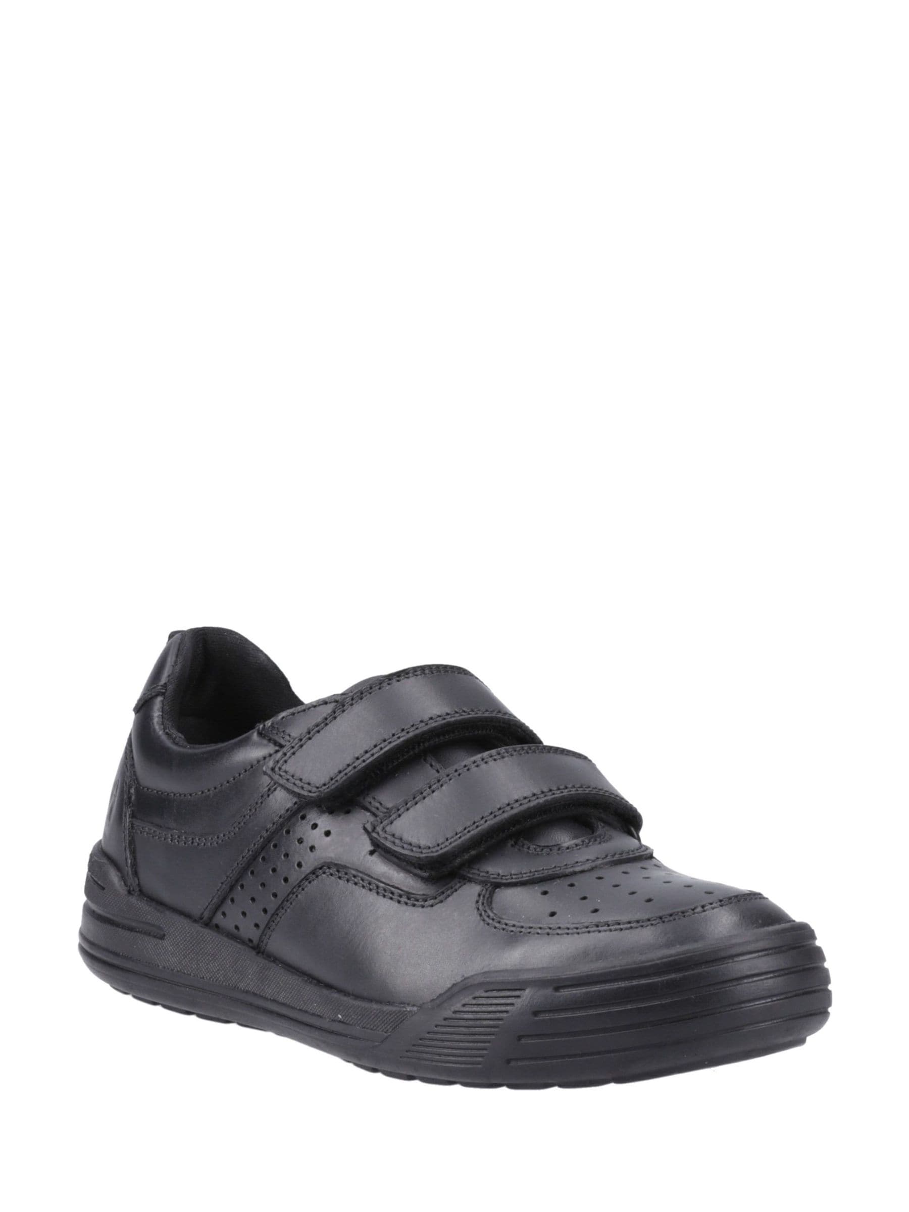 Dsiney Kidz - Hush Puppies Black Sully Touch Fastening Senior School Shoes image 3
