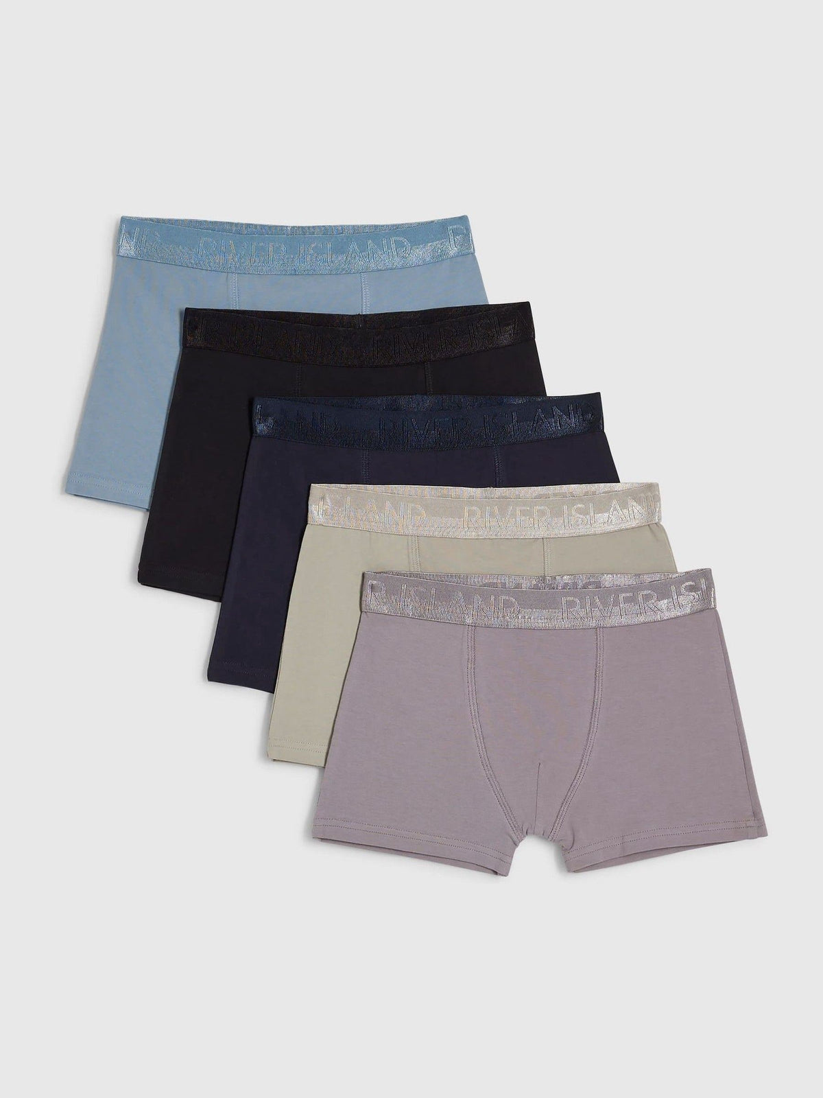 Dsiney Kidz - River Island Blue Metallic Waistband 5 Pack Boxers image 1