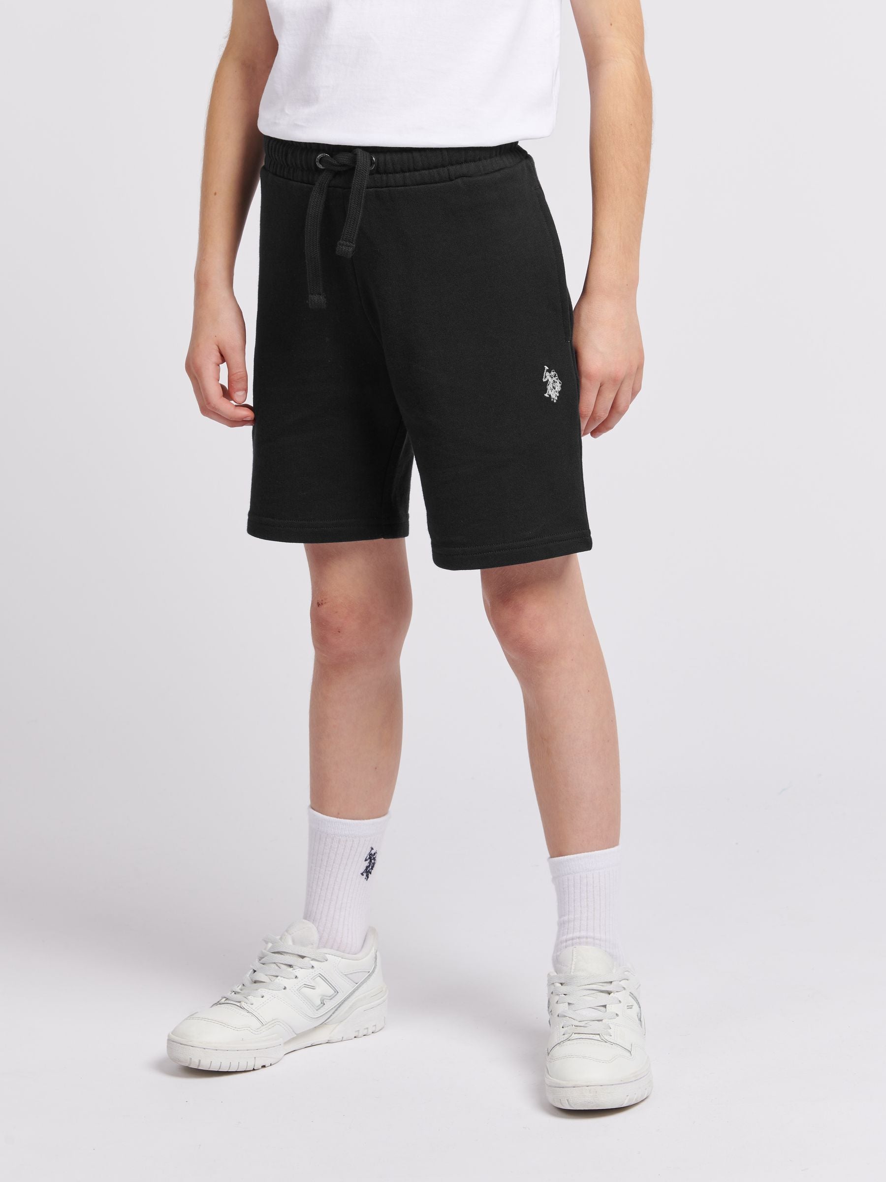 Dsiney Kidz - U.S. Polo Assn. Black Double Horsemen Sweat Shorts image 1