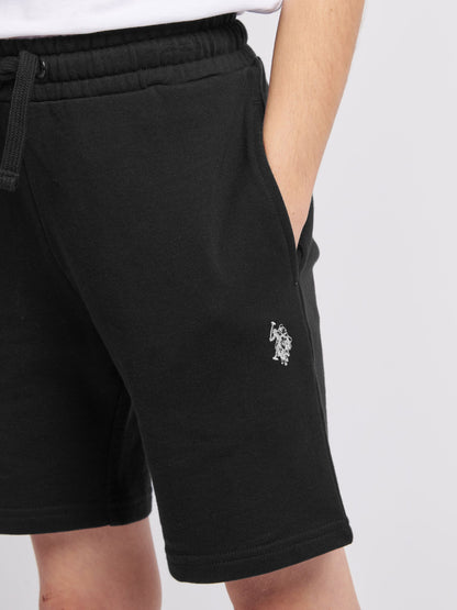 Dsiney Kidz - U.S. Polo Assn. Black Double Horsemen Sweat Shorts image 2