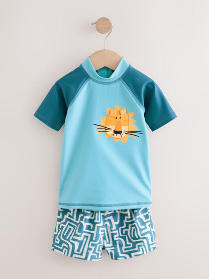 Blue Lion Rash Vest and Shorts Set (3mths-7yrs) image 5