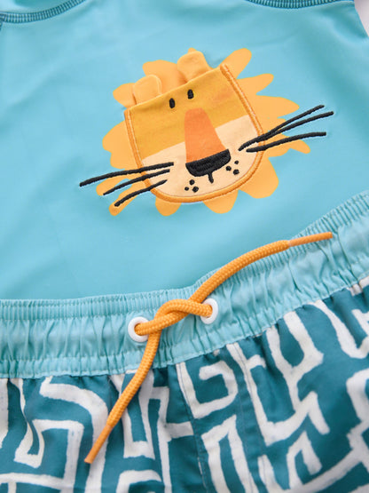 Blue Lion Rash Vest and Shorts Set (3mths-7yrs) image 7