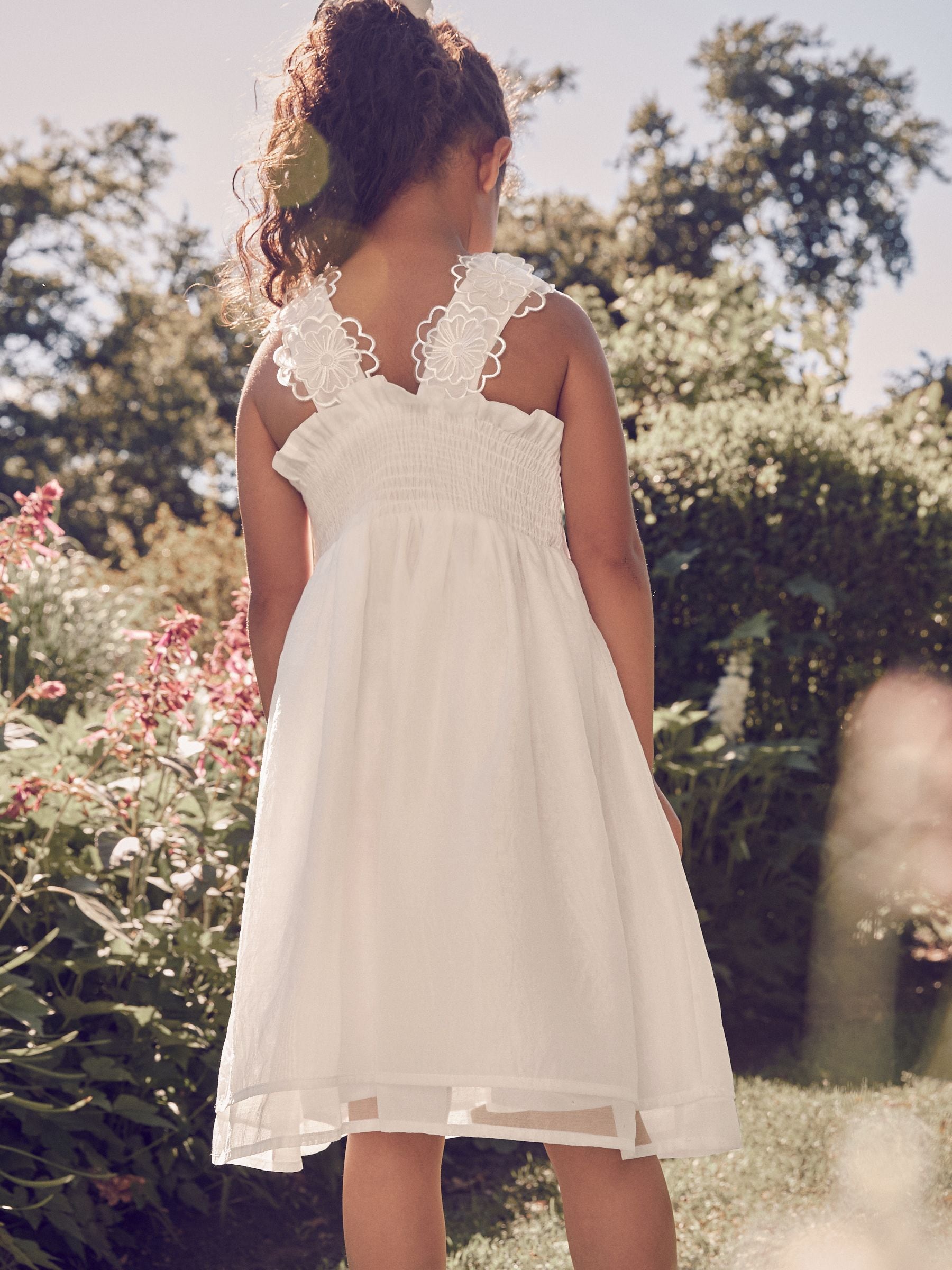 Dsiney Kidz - Laura Ashley Ecru White Flower Organza Dress image 2