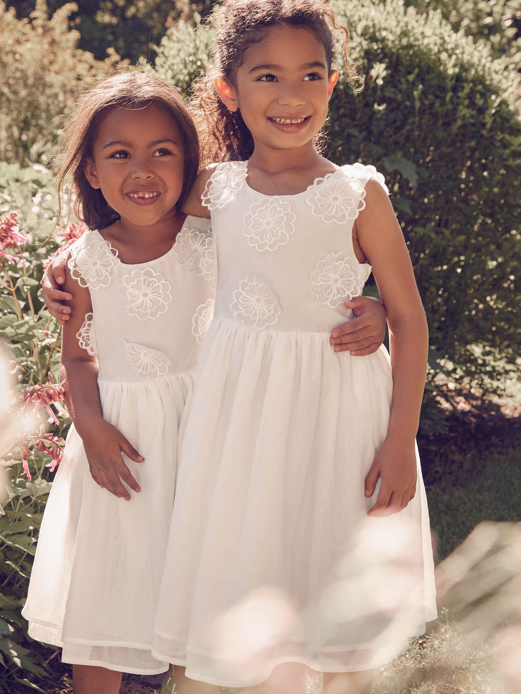 Dsiney Kidz - Laura Ashley Ecru White Flower Organza Dress image 3