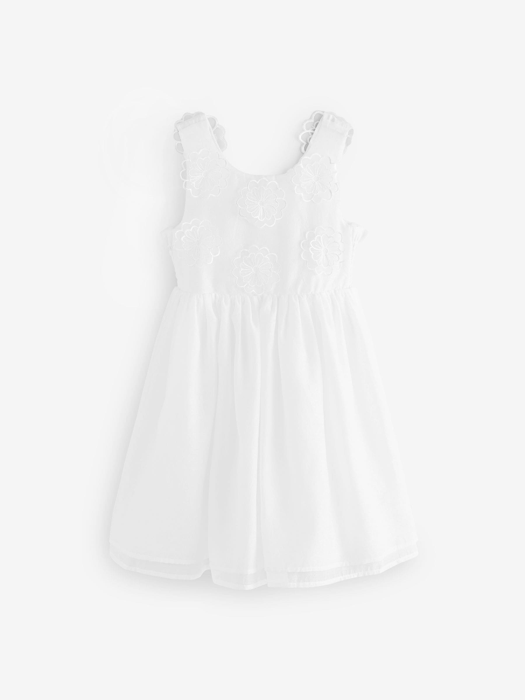 Dsiney Kidz - Laura Ashley Ecru White Flower Organza Dress image 6