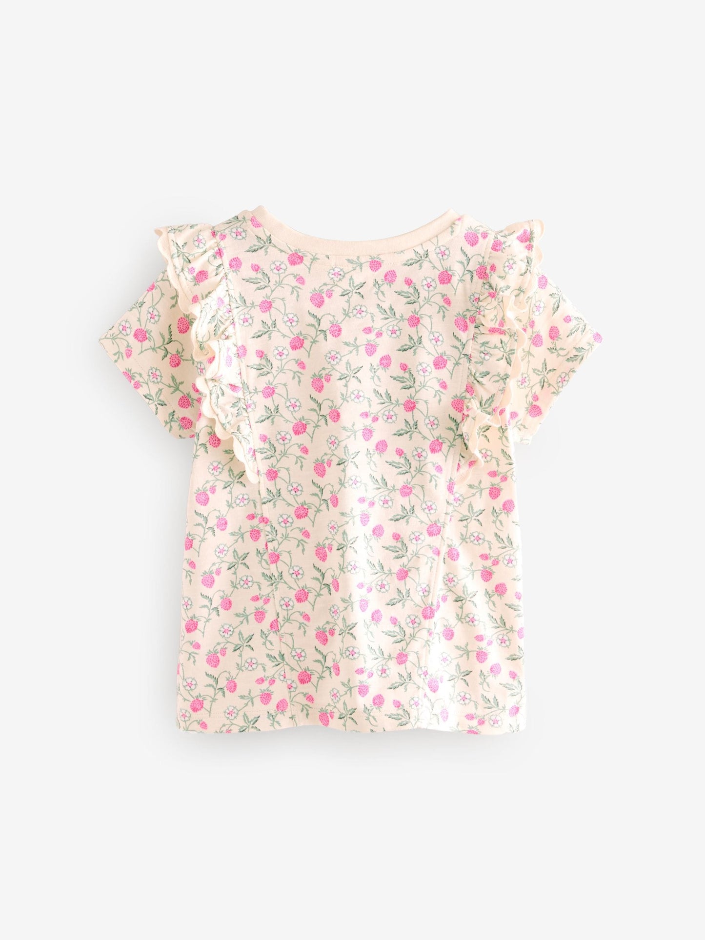 Laura Ashley Red/Pink Ric Rac Trim Short Sleeve Cotton T-Shirts 3 Pack image 3