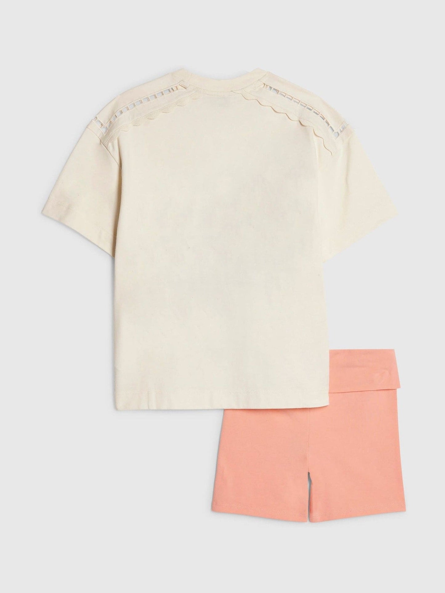 Dsiney Kidz - River Island White Miami Beach T-Shirt & Cycle Short Set image 2