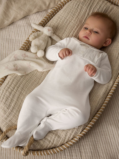 White Occasion Baby Sleepsuit (0mths-2yrs)