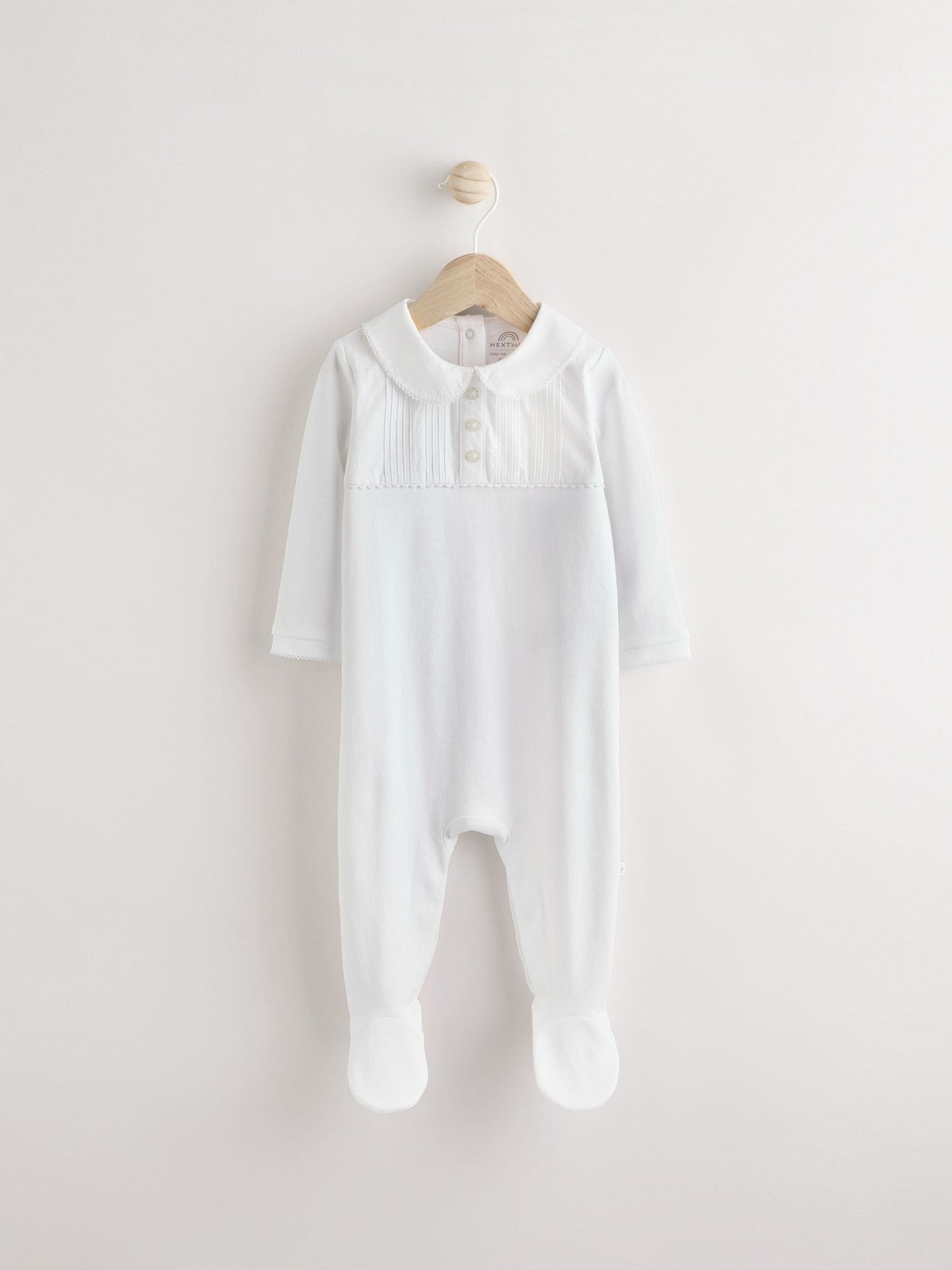 White Occasion Baby Sleepsuit (0mths-2yrs)