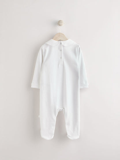 White Occasion Baby Sleepsuit (0mths-2yrs)