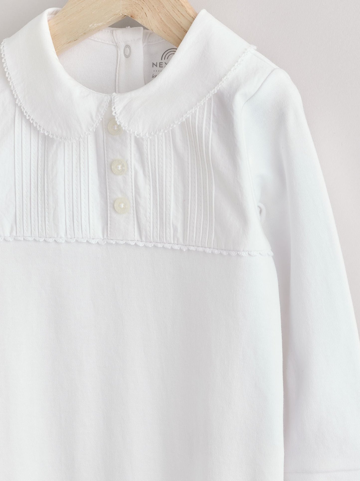 White Occasion Baby Sleepsuit (0mths-2yrs)