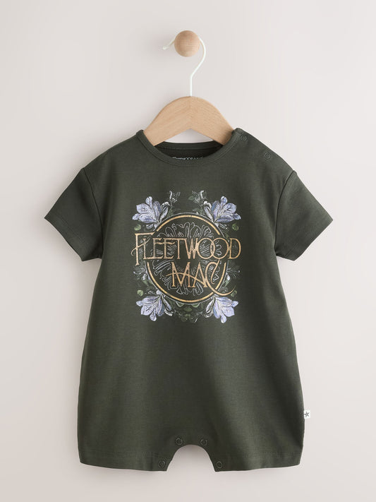 Charcoal Grey Fleetwood Mac Band Baby Romper image 1