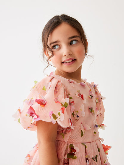 Baker by Ted Baker Pink 3D Butterfly Dress image 5