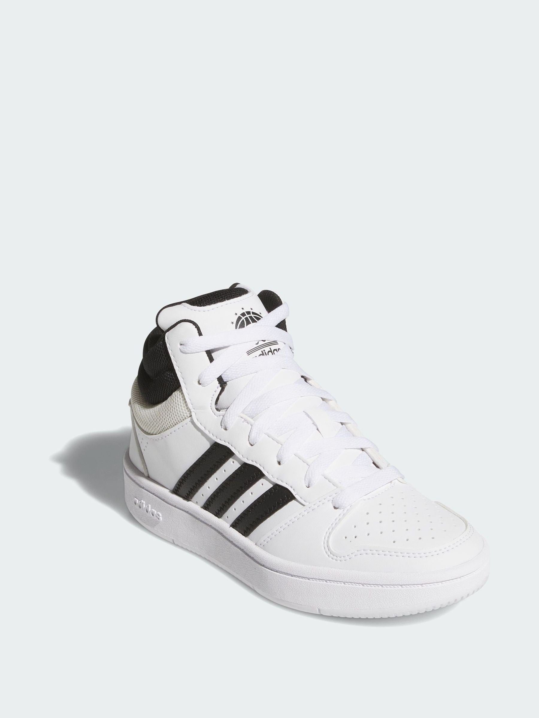 adidas White Hoops Mid Classic Shoes image 1