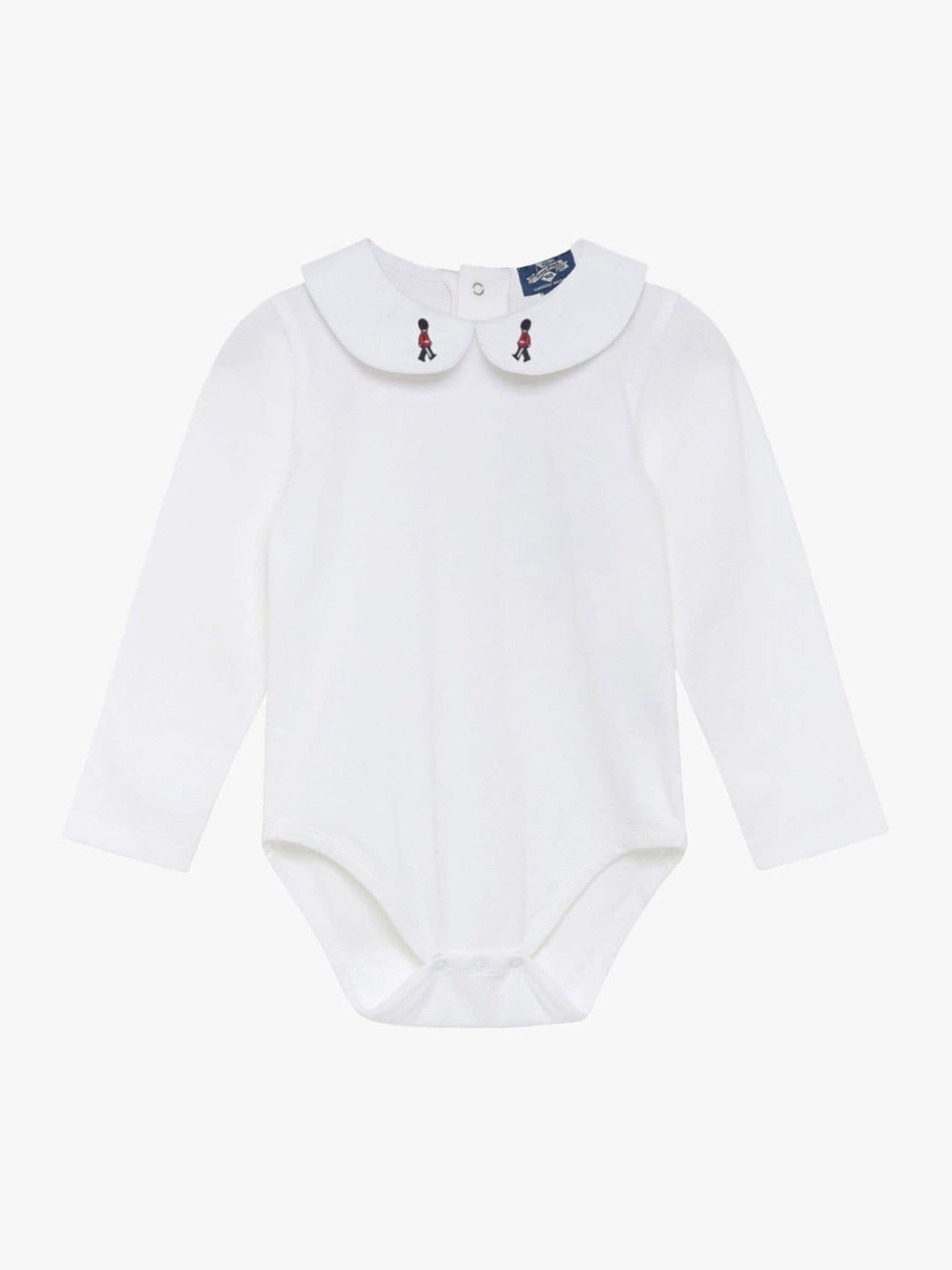 Trotters London White Little Milo Guardsman Bodysuit image 1