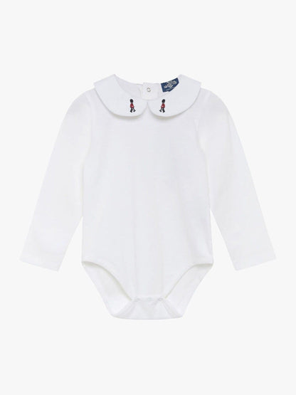 Trotters London White Little Milo Guardsman Bodysuit image 1