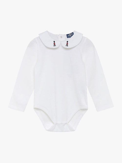 Trotters London White Little Milo Guardsman Bodysuit image 1