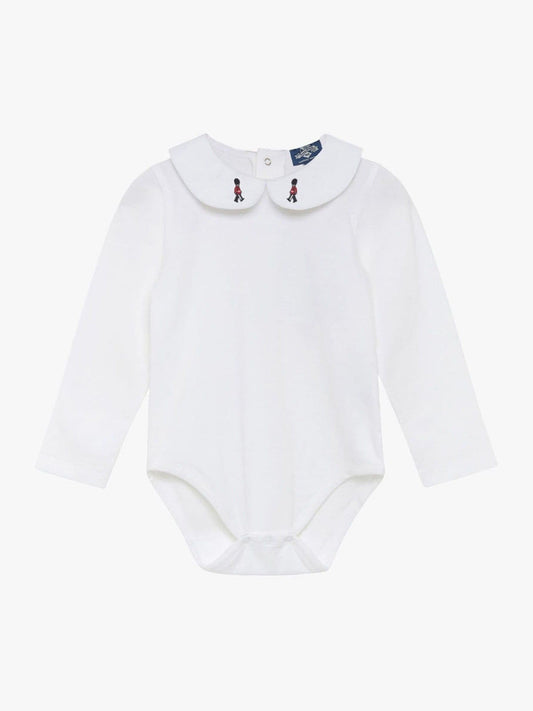 Trotters London White Little Milo Guardsman Bodysuit image 1