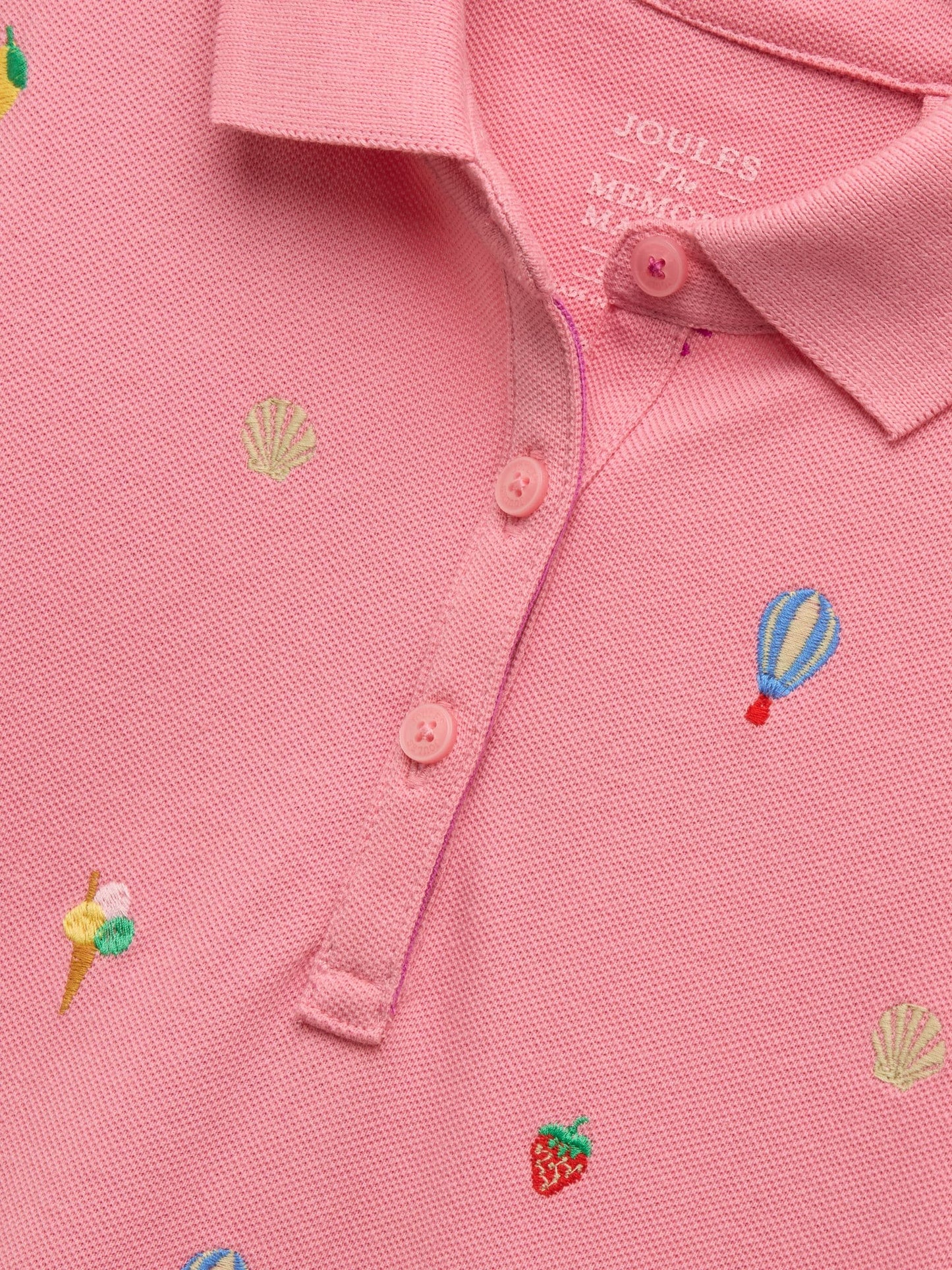 Joules Girls' Orla Pink Short Sleeve Polo Shirt Dress image 6