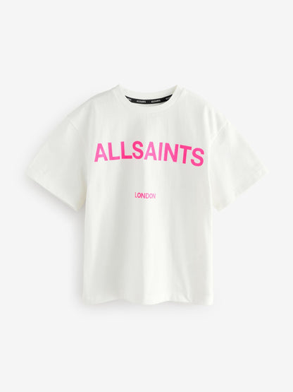 Dsiney Kidz - smALLSAINTS Black/Pink Oversized Girls Logo T-Shirts 3 Pack image 2