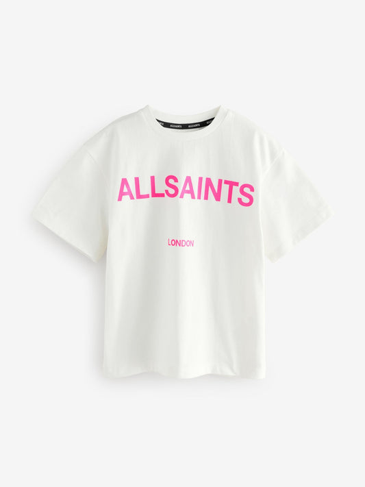 Dsiney Kidz - smALLSAINTS Black/Pink Oversized Girls Logo T-Shirts 3 Pack image 2