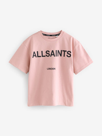 Dsiney Kidz - smALLSAINTS Black/Pink Oversized Girls Logo T-Shirts 3 Pack image 3