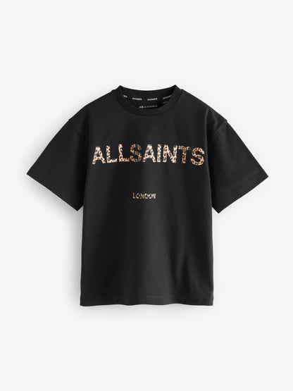 Dsiney Kidz - smALLSAINTS Black/Pink Oversized Girls Logo T-Shirts 3 Pack image 4