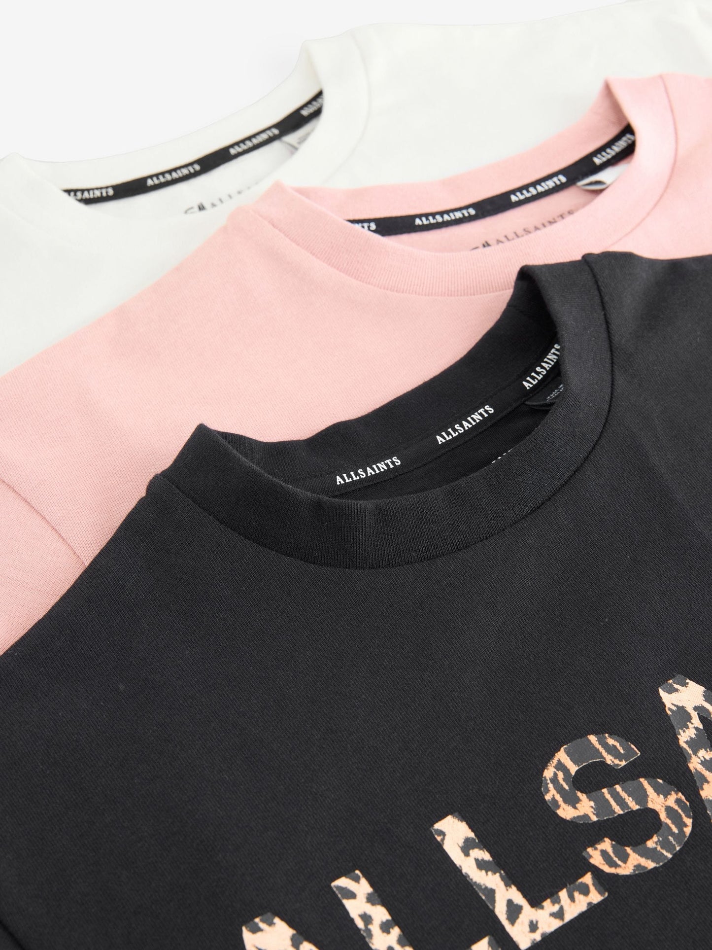 Dsiney Kidz - smALLSAINTS Black/Pink Oversized Girls Logo T-Shirts 3 Pack image 7