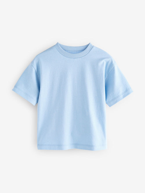 Blue Short Sleeve Plain T-Shirt (3mths-7yrs) image 1